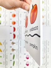 Load image into Gallery viewer, Memory Puzzles: Fruits & Veggies in Spanish and English