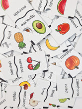 Load image into Gallery viewer, Memory Puzzles: Fruits & Veggies in Spanish and English