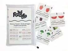 Load image into Gallery viewer, Memory Puzzles: Fruits & Veggies in Spanish and English