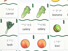 Load image into Gallery viewer, Memory Puzzles: Fruits & Veggies (Tactile & Braille) designed with The American Printing House for the Blind (BUY at APH.org)