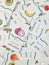 Load image into Gallery viewer, Memory Puzzles: Fruits & Veggies (Tactile & Braille) designed with The American Printing House for the Blind (BUY at APH.org)