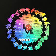 Load image into Gallery viewer, Green and Blue Stone: Double-sided Wood Puzzle Edition