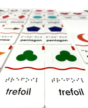 Load image into Gallery viewer, Memory Puzzles: Shapes in English (Tactile &amp; Braille) designed with The American Printing House for the Blind (BUY at APH.org)
